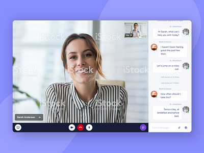 Video call | Virtual medical appointments app chatting design medical medical app ui video chat web