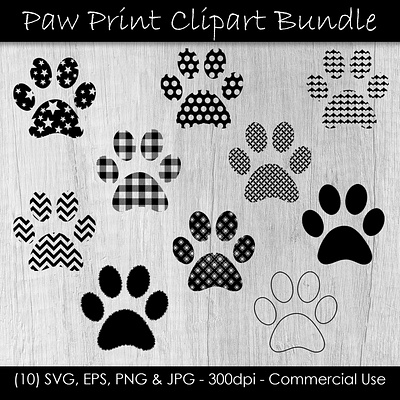 Paw Print Designs - Vector Art Patterns animal print clipart digital art patterns paw print paws svg svg icons vector art vectors