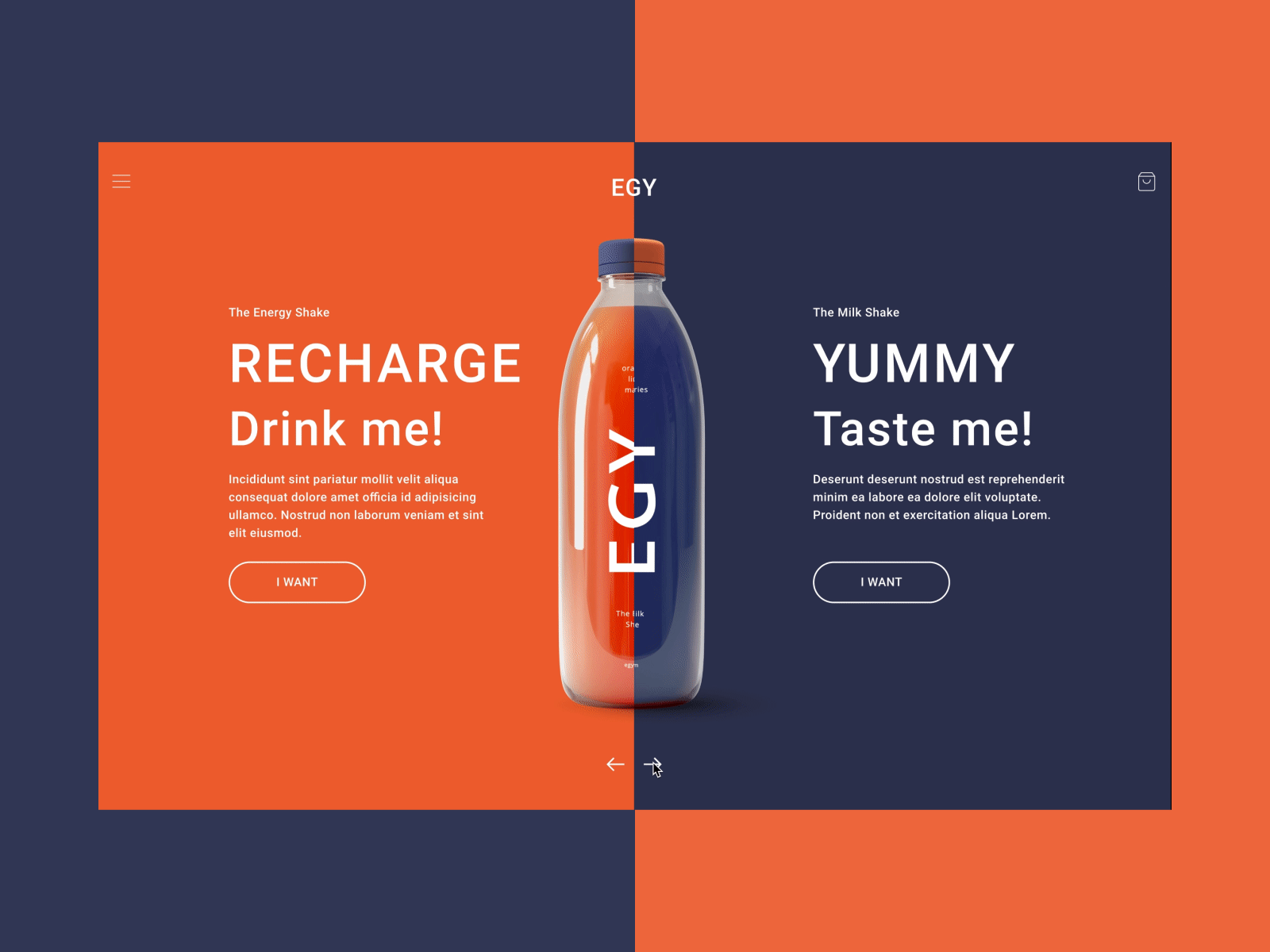 EGY Online Drink Shop animotion beauty colorful design drink figma figmadesign milk ui ux