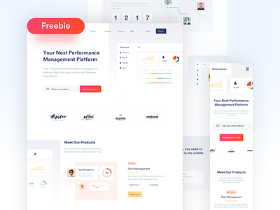 Performance Landing Page 2020 trend design figma free freebie landing page typography ui ux web website