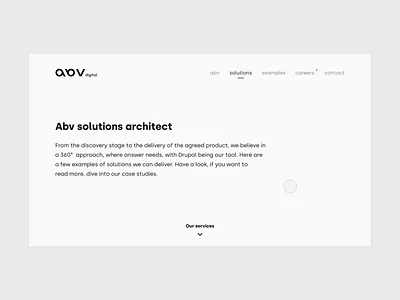 abv - solutions agency agency website animation app clean developer devops gray grayscale services software house solutions ui ux