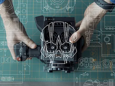 RED Scarlet W - camera schematics graphics camera cinema design digital illustration icon illustration overlay pen tool vector