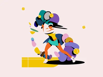 Tennis adobe illustrator character flat flat illustration graphic design illustration illustrator iwera minimal portrait sport tennis tennis player vector