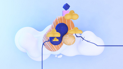 House composition blender illustration