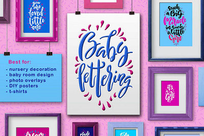 Baby Letterings - Child photo overlays design digitalart lettering vector