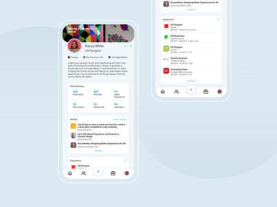 Daily UI. 006 - User Profile adobexd app concept dailyui design linkedin ui user interface user interface design user profile ux