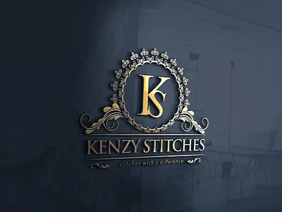 Kenzy Stitches Logo Design brand brand design brand identity branding design graphic design identity identity branding illustration logo ui design vector