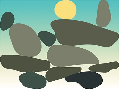 grand tetons abstract art illustration vector