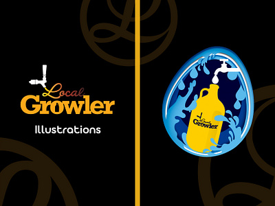 Local Growler | Illustration branding design digitalart graphicdesign identity illustration