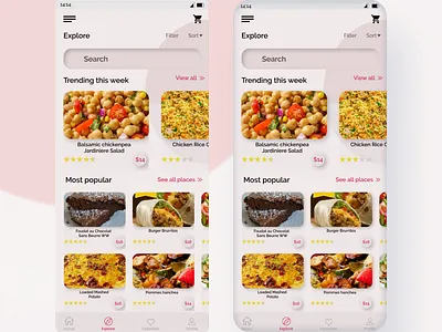 Explore page UI concept app design icon minimal typography ui ux