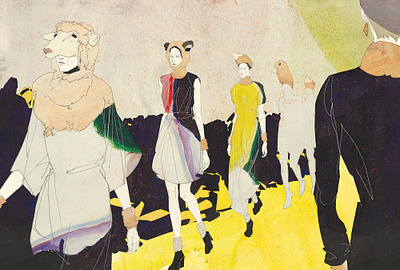 111208 hituji 01a fashion fashion illustration illustration woman woman illustration