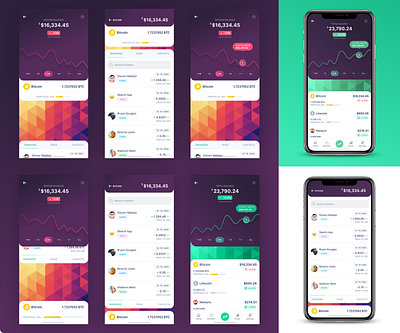 Crypto Wallet and Portfolio app bitcoin concept crypto crypto currency crypto wallet design finance fun interface ios iphone litecoin mobile product design sketch ui ux visual design web