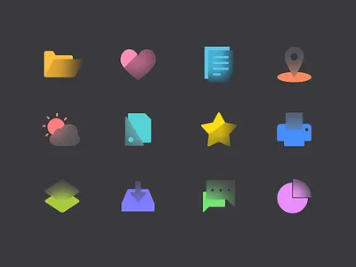 Frost Icon (Dark ver.) design flat icon ui xd