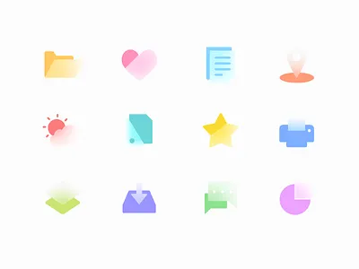 Frost Icon (Light Ver.) design flat icon ui xd