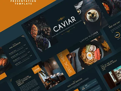 CAVIAR – Catering & Food Powerpoint Template appetite banquet cater catering delicious dining dish event food gourmet hotel luxury meal meat party plate restaurant service tasty wedding