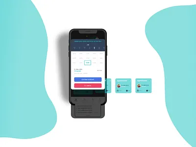 Appointment screen | Medicall app design branding content design covid19 design illustration interaction design interface medical app process ui ux uxprocess