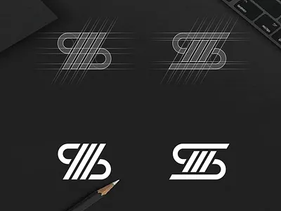 SM MONOGRAM brand identity corporate design grid initial initial logo logo monogram monogram logo monoline