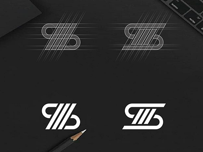 SM MONOGRAM brand identity corporate design grid initial initial logo logo monogram monogram logo monoline