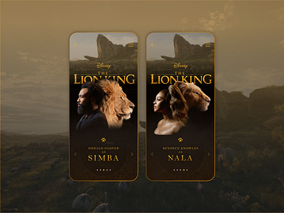 The Lion King User Interface Design app design ui ui ux ui design user interface user interface design ux ux design visual design web design