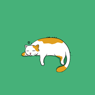 lazy cat affinitydesigner cartoon cartoon illustration design illustration sketching vector vectorart