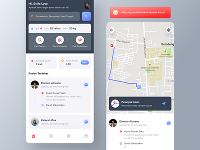 Blood Donation App app design apps blood design donation donor helper navigation social track ui ux