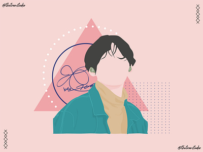 BTS V Illustration animation app art branding character clean drawing flat icon identity illustration illustrator logo logotype minimal typography ui user interface ux website