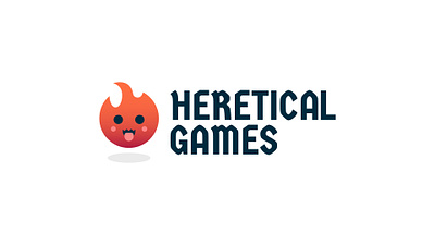 Heretical Games Logo brand design branding cute devil game games icon logo logo design mark studio vector