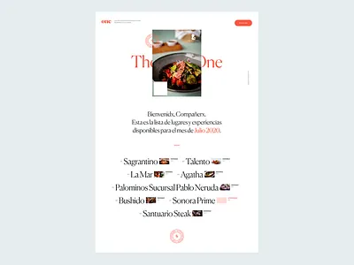 The Posh One Microsite, Main Page adobe xd art direction branding food app interface design secret club store ui web design