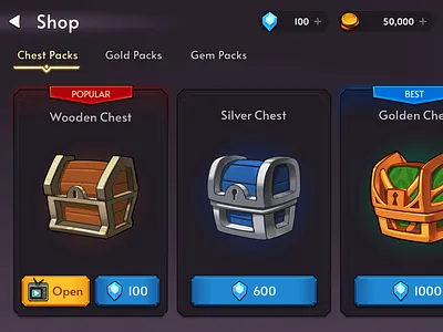 Fantasy RPG Chest chest fantasy game icon layerlab rpg shop store