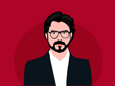 Profesor casa de papel illustration vector