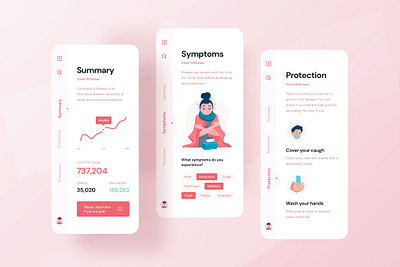 Coronavirus Awareness App UI Concept app app design mobile app design mobile design mobile ui ui ux design ui design ui ux uiux design ux design