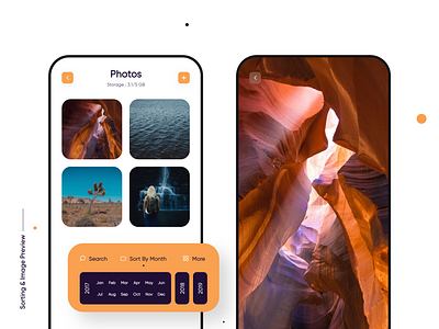 Simple Photoz App - Sorting cleanui freshui interface mobileapp photosapp simpleui ui uitryouts uiux ux