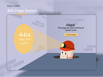 Daily UI Challenge #008 008 404error 404illustration 404page 404pagedesign adobeillustrator daily ui 008 dailyui dailyui008 dailyuichallenge illustration ui uidesign uiux ux uxdesign