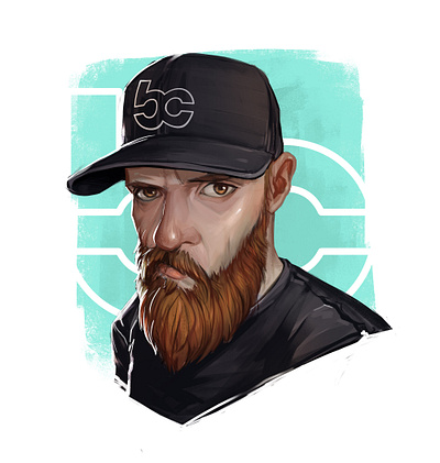 self portrait branding character colorful art design illustration logo photoshop