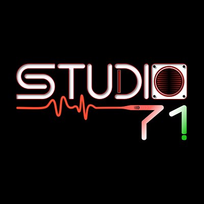 Studio 71 Logo - Affinity Designer affinitydesigner audio bangladesh dhaka illustration letters logo neon retro speaker studio vector