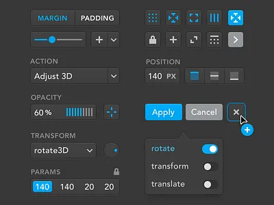 Dark UI Elements application application ui avenir button buttons clean control controls design system elements icon icons minimalist ui ui design ui kit uidesign uikit uikits user interface