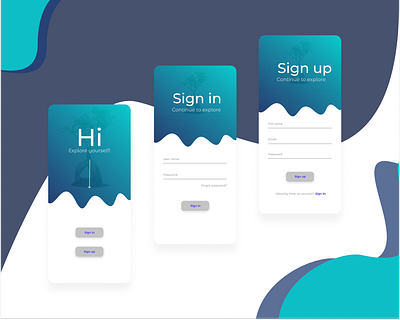 App sign in and sign up interface. abstract app app design app ui creative design graphicdesign minimal ui uidesign uiux uiuxdesign ux web