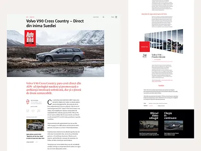 Automotive Magazine - Article Page automotive editorial layout typography website