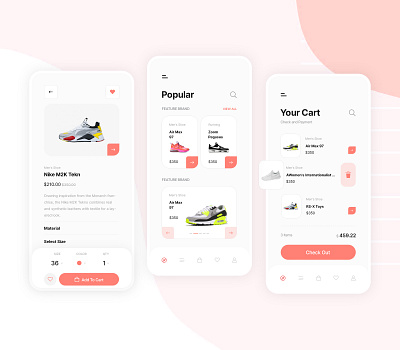 Shoe - Shopping App Concept design minimal ui ux web