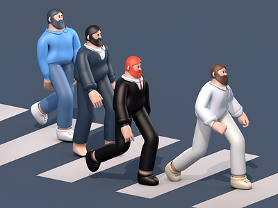 Abbey Road 3d abbeyroad c4d illustration man music person