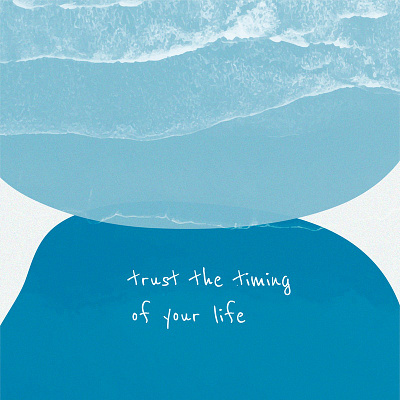 Trust the timing of your life Memphis template vector background beach blue branding design illustration memphis sea templates vector