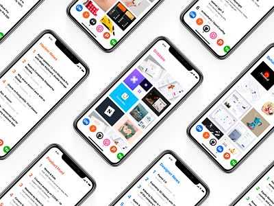 TheNews Mobile android android app behance blog designer news dribbble github hacker news inspire ios layout medium minimal mobile news product hunt read reddit techcrunch the verge