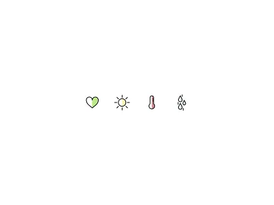 Florina Icons drop flora flower heart icon icon set iconography icons leaf leaves love plant sun temperature tree vector vegan veggies water