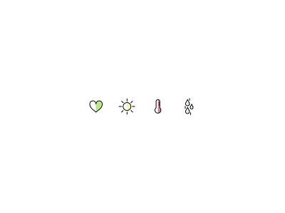 Florina Icons drop flora flower heart icon icon set iconography icons leaf leaves love plant sun temperature tree vector vegan veggies water