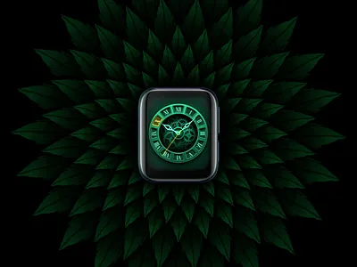 A green mechanical watch interface mechanical watch watch dial watch interface watch ui watchface