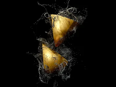It's Alive - Part 2 3d abstract blender blender3d branding design floating gold render rendering silver