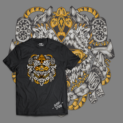 TIGER_MECHA artforsale artoftheday artwork branding design designforsale flat flatdesign forsale illustrasi illustration mechaart mechanical merchandise rppstdo