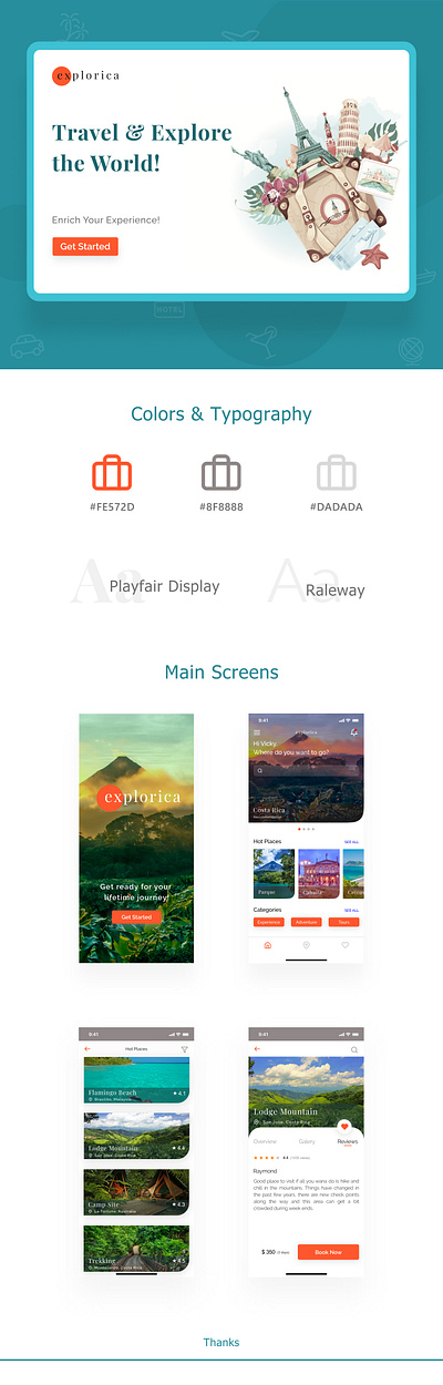 explorica Travel design figma figma design ios 10 mobile app travel travel app ui