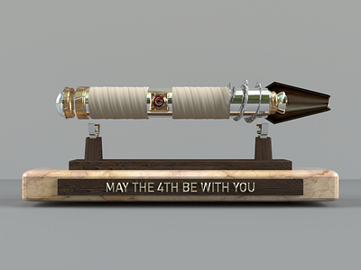 May The 4th Be With You 3d 3d art 3d artist 3d modeling 3d render adobe adobe dimension lightsaber starwar starwars starwarsday
