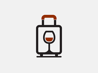 Wine Trolley logo travel trolley wine wine glass